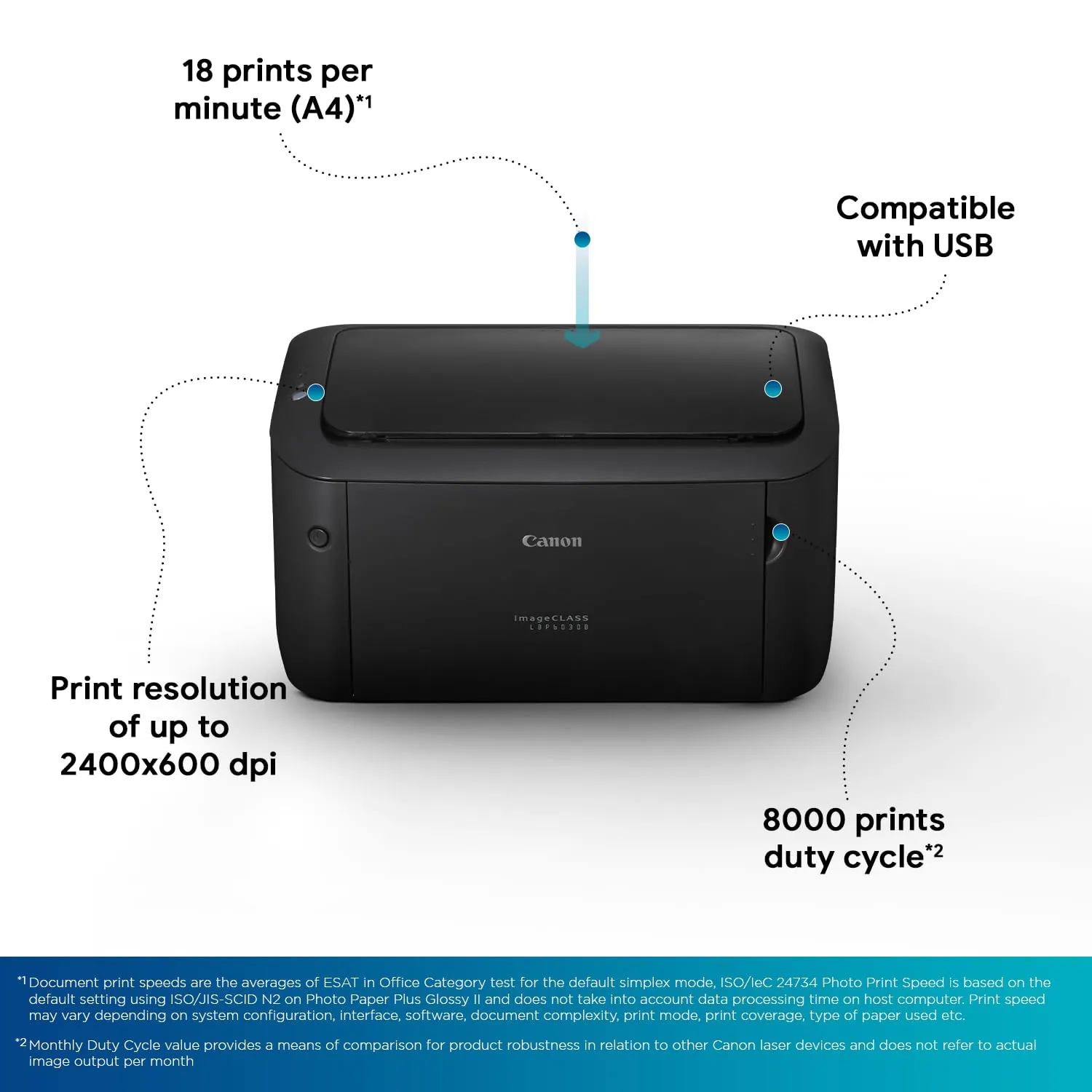Canon Laser Printer LBP6030B A4 Single Function view 4